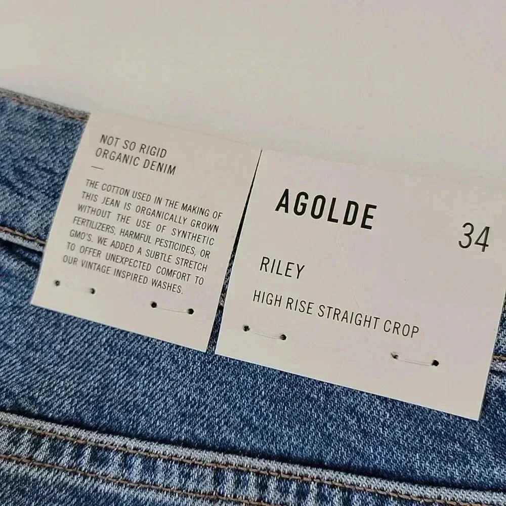 Agolde Riley High Rise Straight Crop Jeans *Transfer* - Picture 8 of 9